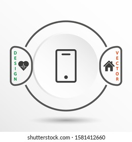 Phone vector icon , lorem ipsum Flat design
