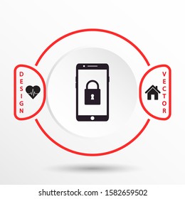 Phone vector icon , lorem ipsum Flat design