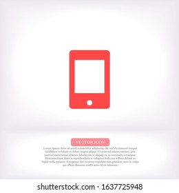 Phone vector icon , lorem ipsum Flat design