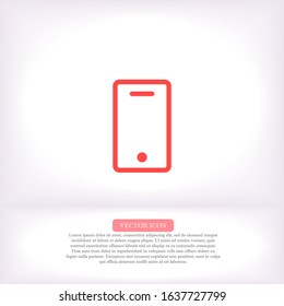 Phone vector icon , lorem ipsum Flat design