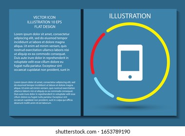 Phone vector icon , lorem ipsum Flat design