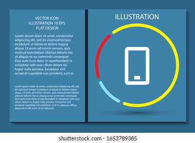 Phone vector icon , lorem ipsum Flat design