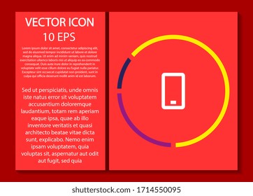 Phone  vector icon , lorem ipsum Flat design