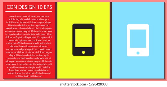 Phone vector icon , lorem ipsum Flat design