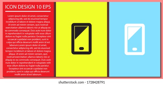 Phone vector icon , lorem ipsum Flat design