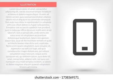 Phone vector icon , lorem ipsum Flat design