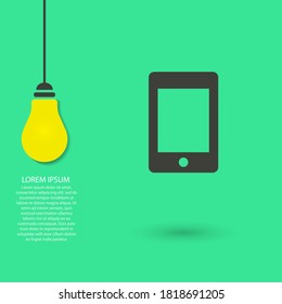 Phone  vector icon , lorem ipsum Flat design