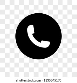 Phone vector icon on transparent background, Phone icon