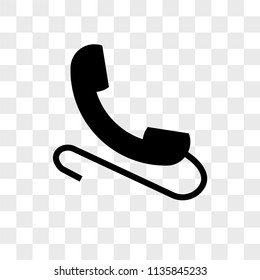 Phone vector icon on transparent background, Phone icon