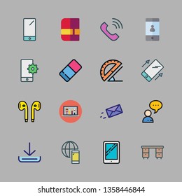 phone vector icon set