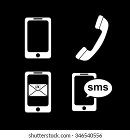 Phone - vector icon, set