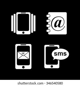 Phone - vector icon, set