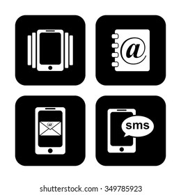 Phone - vector icon, set
