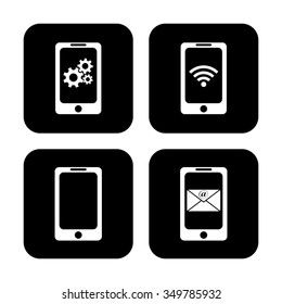 Phone - vector icon, set