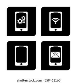 Phone  - vector icon; set