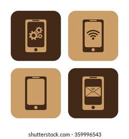 Phone  - vector icon; set