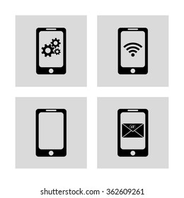 Phone - vector  icon; set