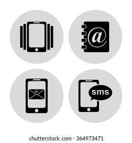 Phone -  vector icon; set