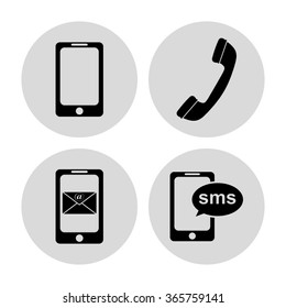 Phone  - vector icon; set