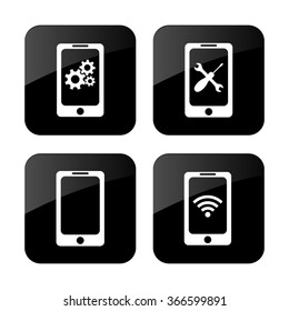 Phone  - vector icon; set