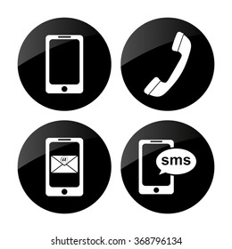 Phone  - vector icon; set