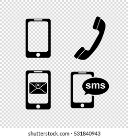 Phone  - vector icon; set