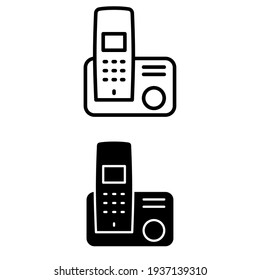 Conjunto de iconos del vector del teléfono. colección de signos de ilustración de llamada. símbolo telefónico o logotipo.
