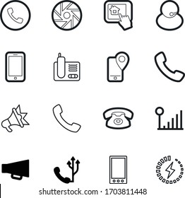 phone vector icon set such as: map, tablet, announce, multimedia, template, locator, track, operator, shutter, advertisement, system, headset, control, face, airport, alert, house, store, assistant