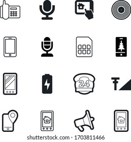 conjunto de iconos de vector de teléfono como: rojo, batería, gps, cartografía, anuncio, Navidad, melodía, energía, señal, electricidad, teléfono celular, carga, navegación, rock, vacío, karaoke, pin, pop, store, tienda