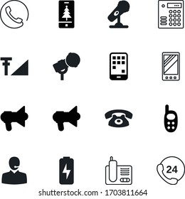 phone vector icon set such as: lock, life, assistance, christmas, keypad, power, clean, recharge, secure, dial, code, empty, real, new, secretary, reliable, number, ringing, atm, day, cut, wire, baby