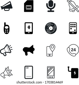 phone vector icon set such as: allowed, data, warning, apps, clean, still, podcast, propaganda, child, gps, siren, camera, ringer, dollar, cartography, tracking, hotline, navigation, pictogram