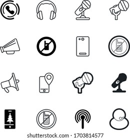 phone vector icon set such as: back, new, gps, tree, face, store, logo, template, network, retro, side, fill, navigation, station, silhouette, tower, assistant, company, broad, time, earphone