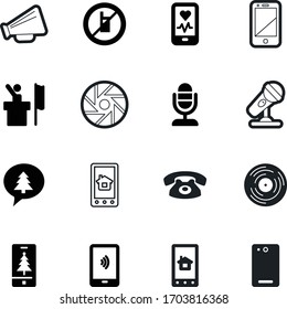 phone vector icon set such as: rock, tree, phones, performance, mic, emergency, pay, alert, wallet, health, tribune, airport, shape, product, allowed, politician, government, electronic, element