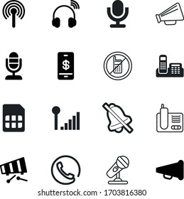 Phone Vector Icon Set Such As: Device, Headphones, Education, Dj, Volume, Wooden, Wallet, Speech, Creative, Money, Payments, Jingle, Wave, Broad, Horn, Stereo, Bright, Cheerleader, Portable, Vocal