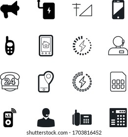 phone vector icon set such as: ringing, cut, code, assistance, hours, location, system, control, propaganda, day, finger, keypad, 24, deposit, music, cartoon, tracker, signal, plastic, safe, drawing