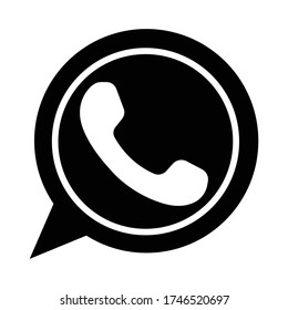 Icono vector del teléfono, símbolo de medios sociales. Diseño sencillo y plano para aplicaciones web o móviles