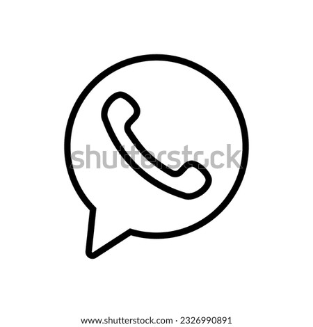 Phone vector icon, social media symbol. Simple, flat design for web or mobile app