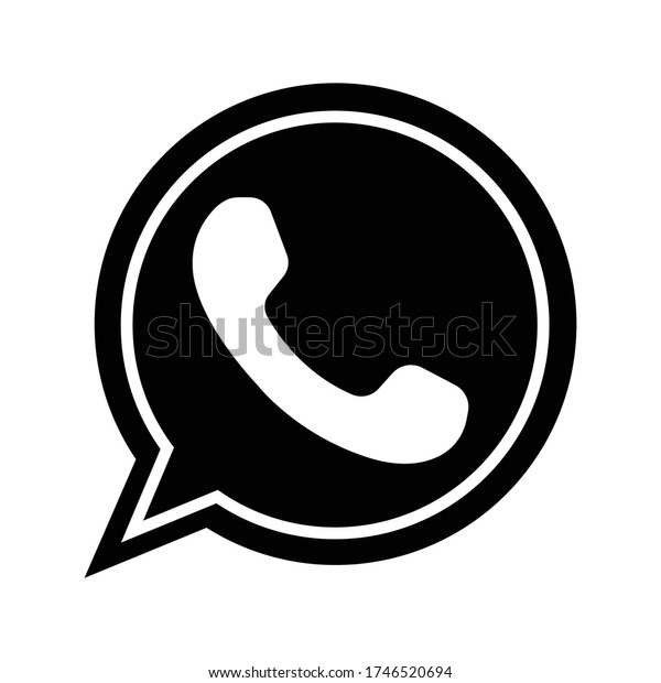 Phone Vector Icon Social Media Symbol Stock Vector (Royalty Free ...