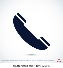 phone vector icon, stock vector illustration flat design style