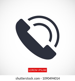 phone vector icon, stock vector illustration flat design style