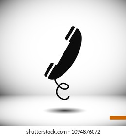 phone vector icon, stock vector illustration flat design style