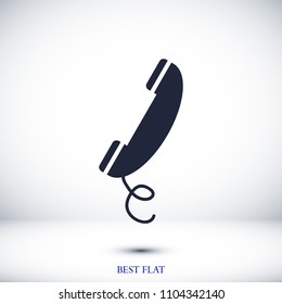 phone vector icon, stock vector illustration flat design style