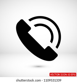 phone vector icon, stock vector illustration flat design style
