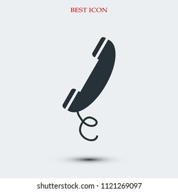 phone vector icon, stock vector illustration flat design style