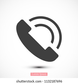 phone vector icon, stock vector illustration flat design style