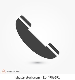 phone vector icon, stock vector illustration flat design style