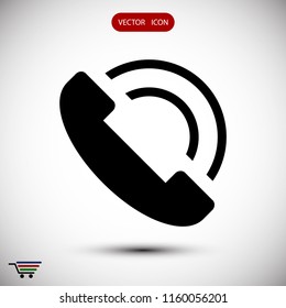 phone vector icon, stock vector illustration flat design style