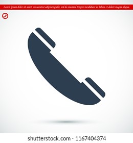 phone vector icon, stock vector illustration flat design style