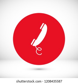 phone vector icon, stock vector illustration flat design style
