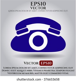 Icono o símbolo del vector del teléfono